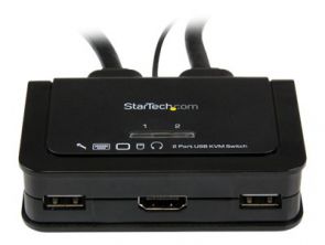 StarTech 2 poorts USB HDMI kabel KVM switch met audio en remote switch – met USB voeding KVM audioschakelaar StarTech 2 poorts USB HDMI kabel KVM switch met audio en remote switch – met USB voeding KVM audioschakelaar